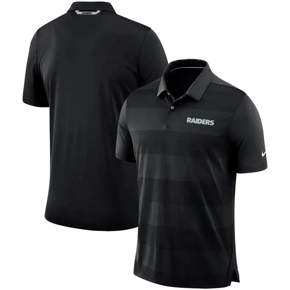 Nike Other - NEW Nike Oakland Raiders Sideline Performance Polo Striped Shirt Gray Mens M